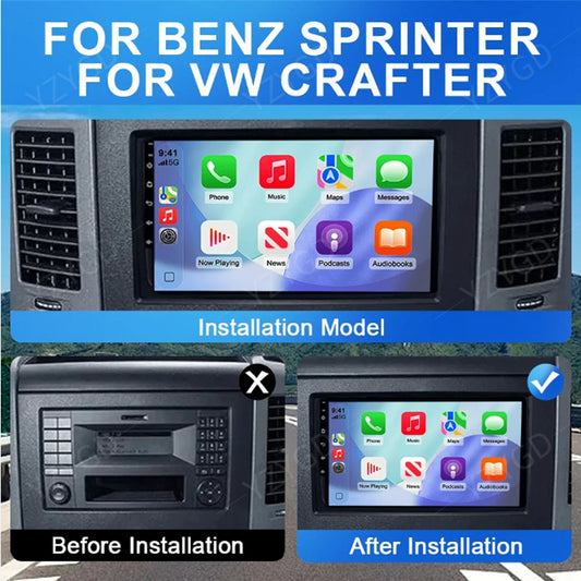for VW Crafter for Mercedes for Benz Sprinter CarPlay Car Stereo Radio Android GPS
