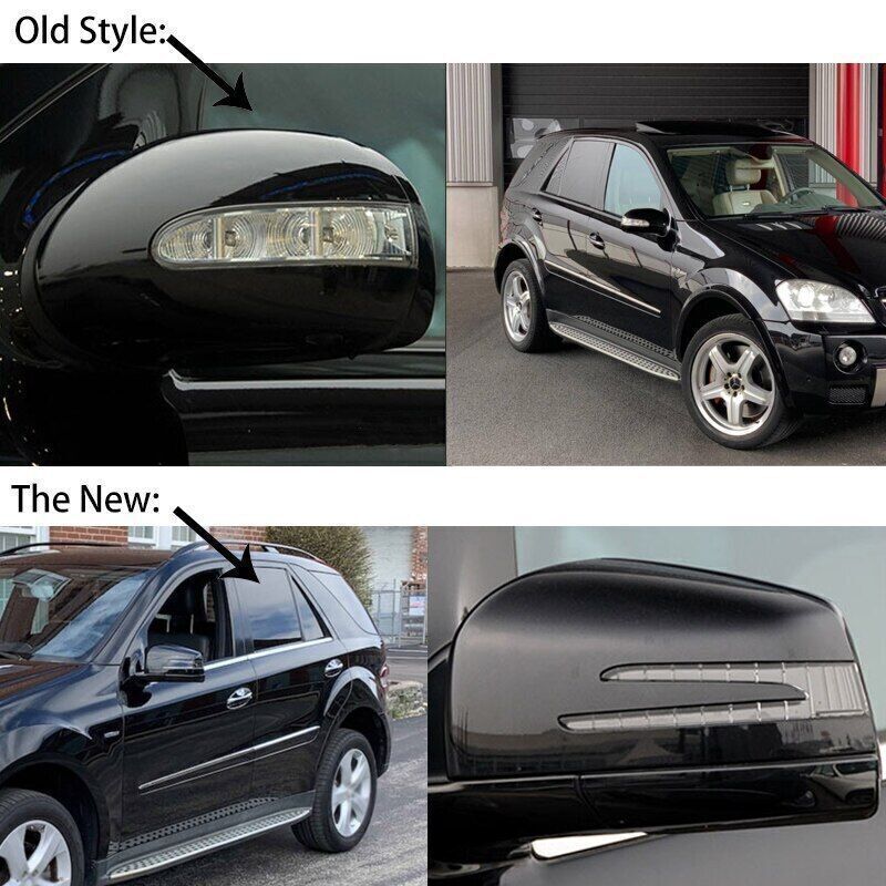 For 2005-2011 for Mercedes-Benz W164 X164 ML GL Rear View Side Mirror Assembly Black