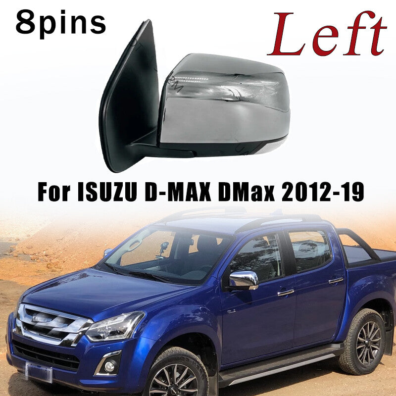 Left Rearview Mirror With Turn Signal Fold Lens for ISUZU D-MAX DMax 2012-19