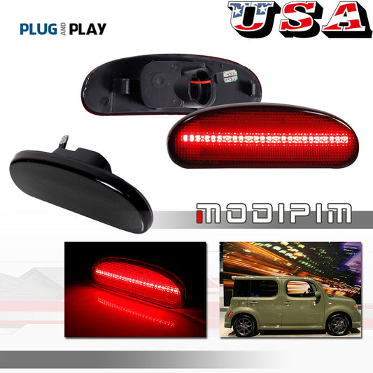 Smoked lens rear fender side marker light for 2009-14 for Nissan CUBE 26195-1FC0A