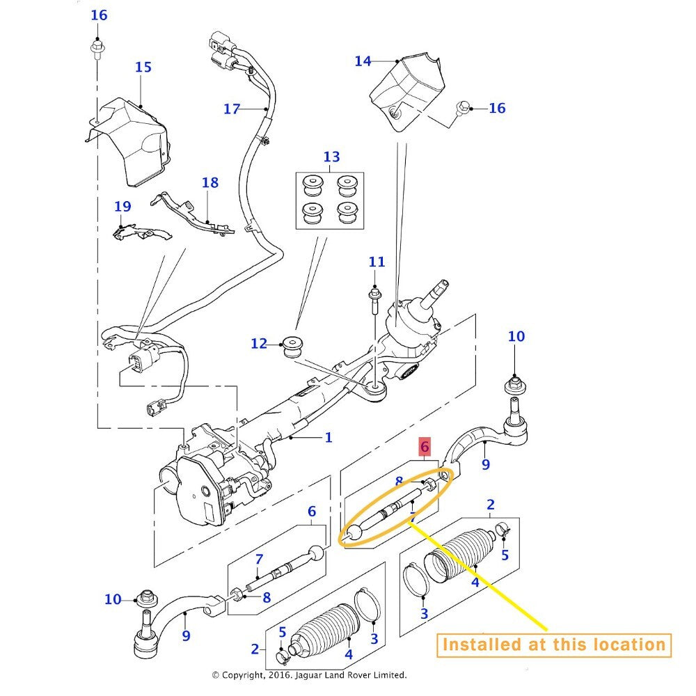 Equipment Manufacturer  for Jaguar XF XE 2015 Inner Strap Ball Joint: T2H21418