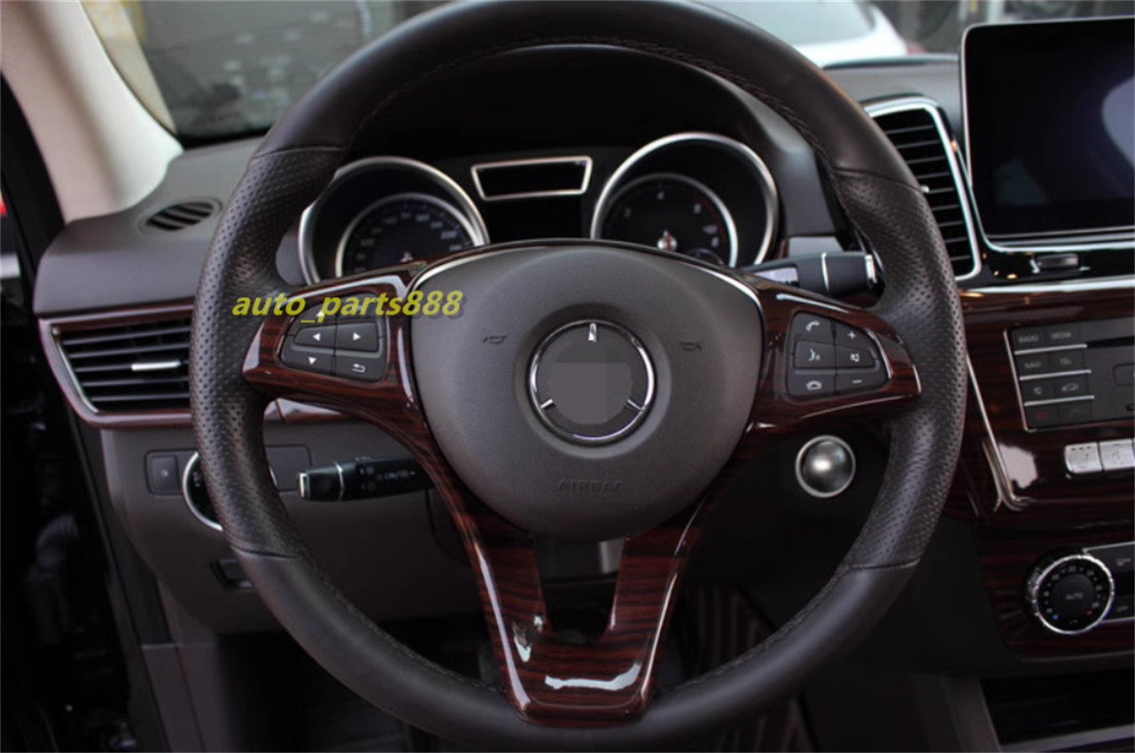 Red Wood Grain Full Interior Kit Cover Trims for Benz GLE W166 GLS X166 2016-19