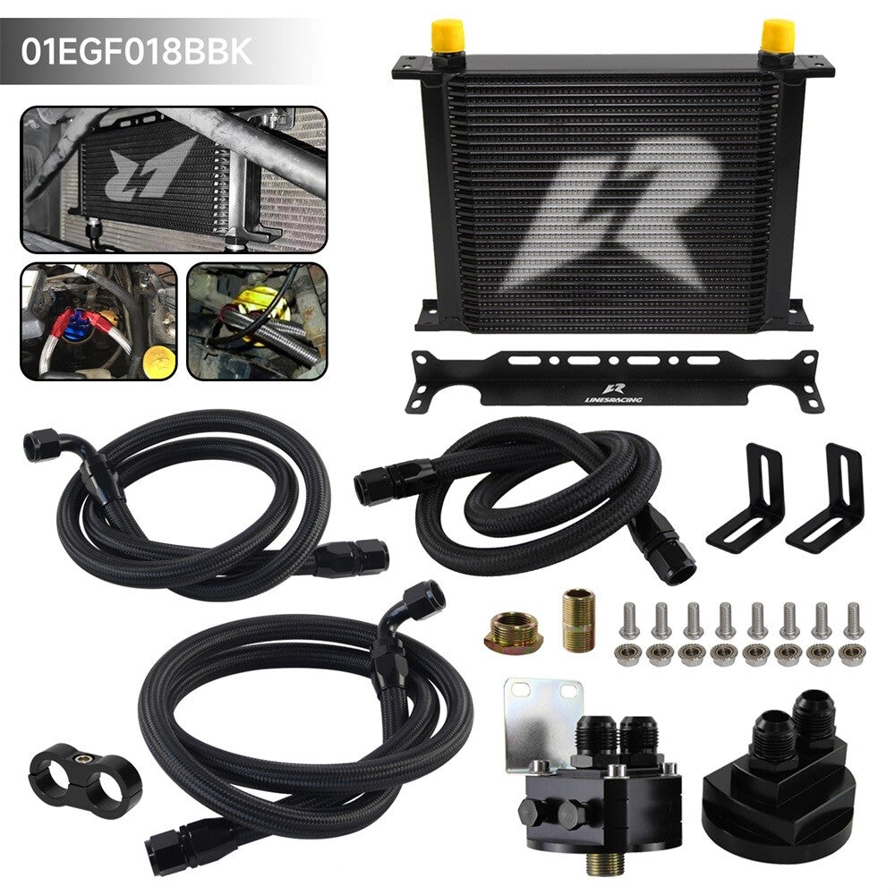 LR 30 Row AN10 Oil Cooler w/Bracket+Filter Adapter Hose Kit 3/416  M201.5