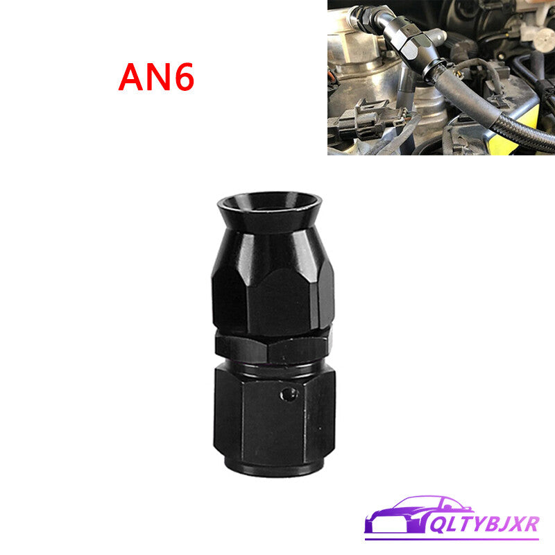6AN PTFE Hose End Fitting Adapter AN6 Straight for PTFE Hose Line Only Black