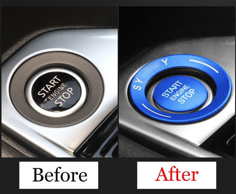 for Nissan Sentra Sylphy 2020-22 Blue Aluminum Start Button Ignition Switch Ring