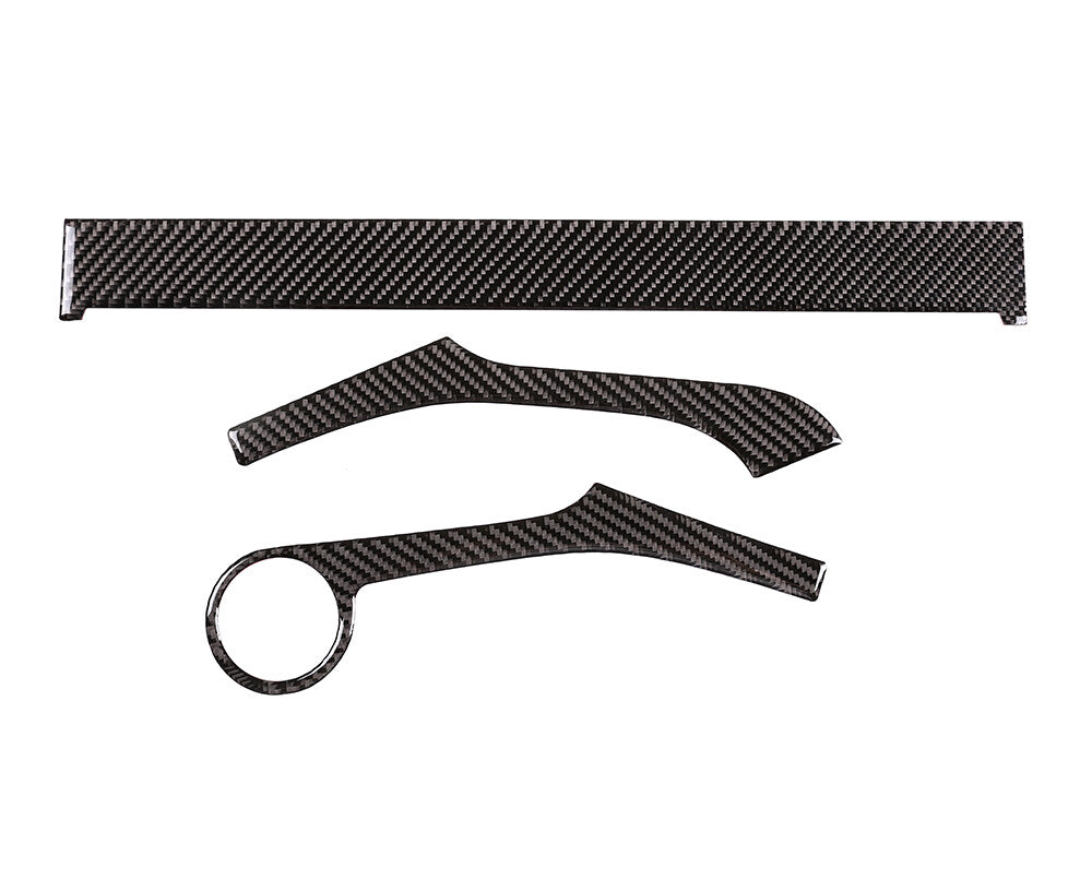 3¡Á Carbon Fiber Dashboard Central Control Panel Cover for Benz C Class 2007-2010