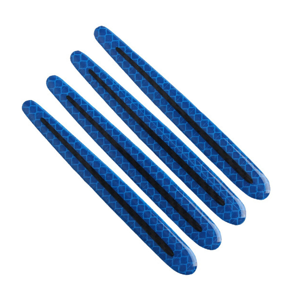 Carbon Door Handle Reflective Sticker Scratches Protection Car Universal Blue