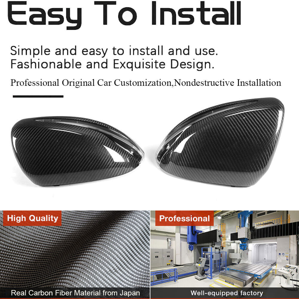 for Mercedes Benz W205 W213 W222 W257 Replace REAL CARBON Side Mirror Cover Cap