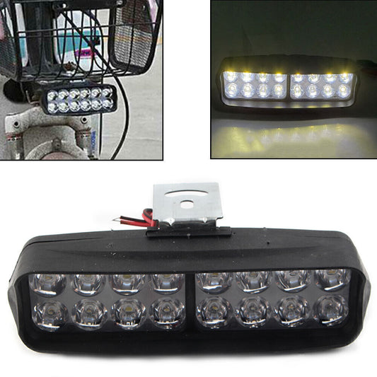 12V Headlight Spot Fog Light 16-LED Headlamp Fit For Car UTV ATV Motorcycle