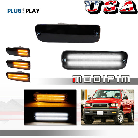 Suitable for 1995-2000 for Toyota Tacoma smoked front switch LED signal position light