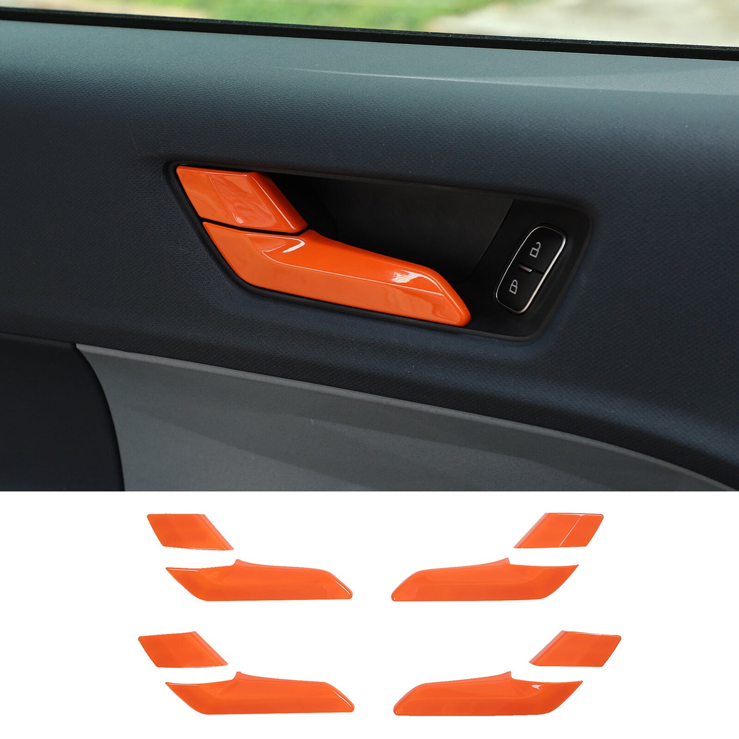 ABS glossy black front grille trim cover for Mitsubishi Outlander 23-24