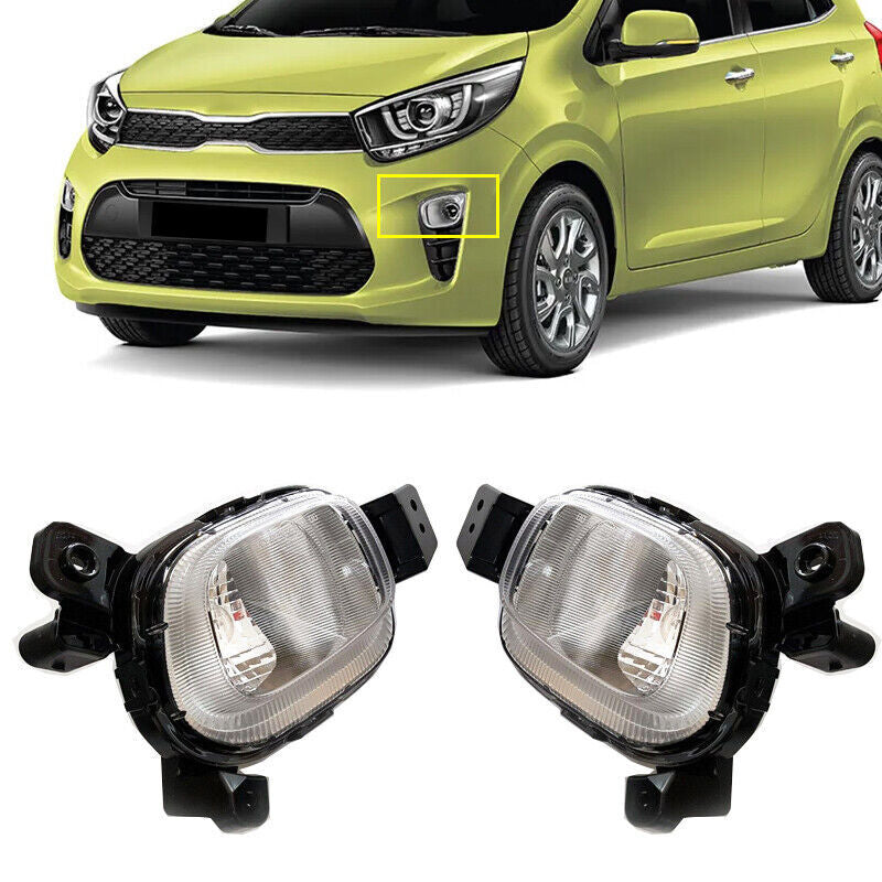 A pair of front bumper fog lights and daytime running lights are available on the 2018 for Kia Picanto.
