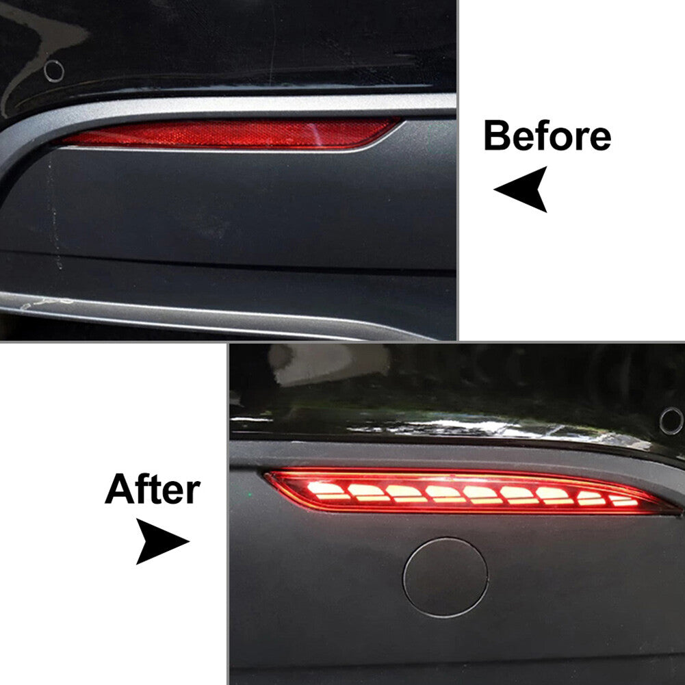for Tesla Model 3 Dragon Scale Style Rear Bumper Fog Light Brake Lamp Reflector