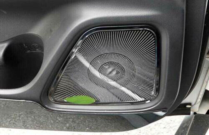 for Mitsubishi Outlander 2013-2020 Inner Door Speaker Cover Trims S.Steel Black
