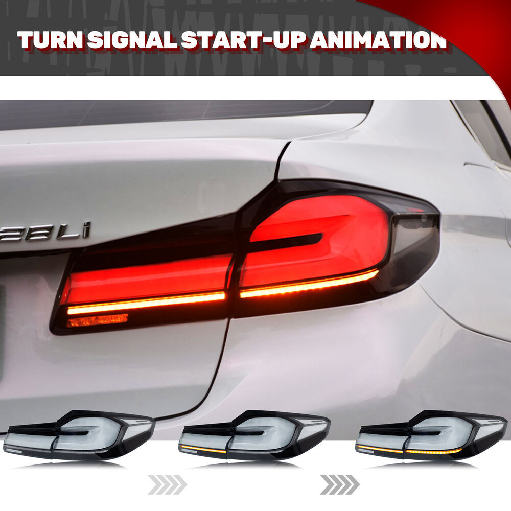 A pair of LED taillights for BMW G38, G30, M5, and F90 (2017-2020) - Sequential taillights