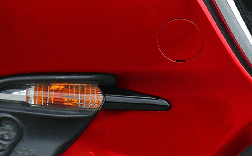 2X Fit for Mazda 3 Axela 2017-2018 Gloss Black Front Fog Lamp Light Strip Trim