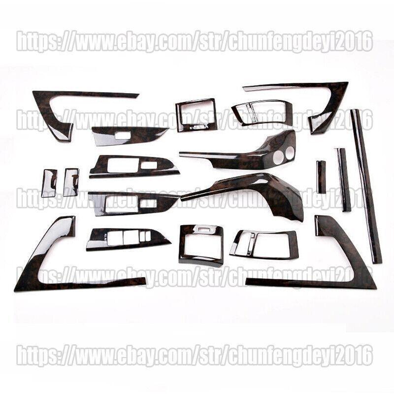 Wood Grain Full Car Dash Trim Kit Cover for Toyota for Land Cruiser LC200 2008-2015