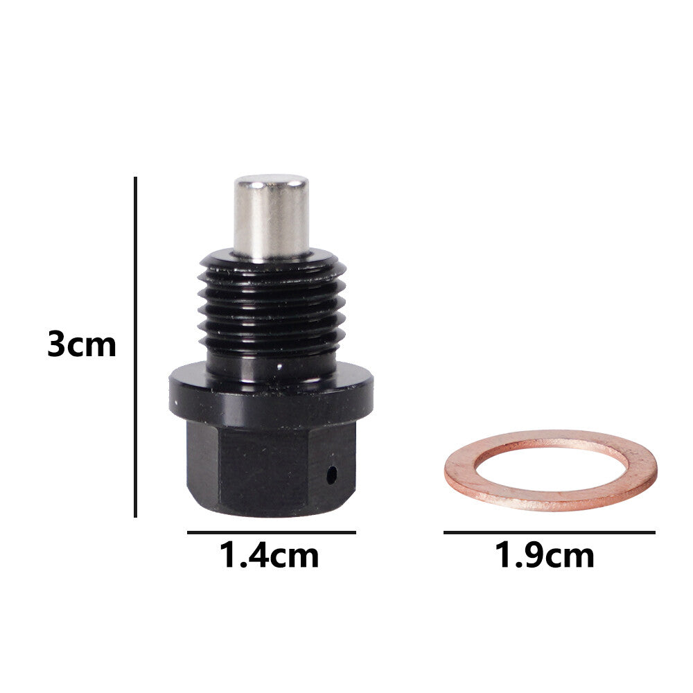 M141.5 Aluminum Magnetic Oil Pan Drain Plug Bolt Copper Gasket Crush Washer