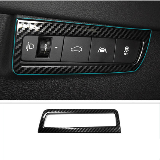 for Hyundai Sonata 2020-2023 Carbon Fiber car Headlight Switch Button Cover Trim