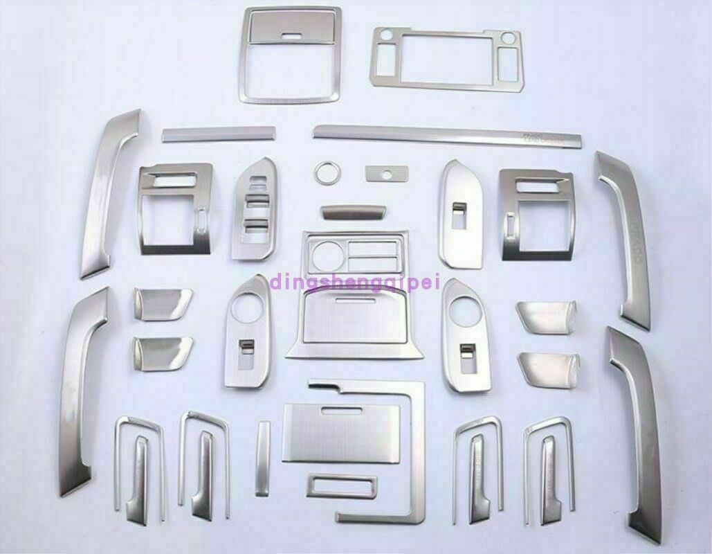 37P Stainless Car Interior Dash Trim Kit decor for Toyota Prado FJ150 2010-2017