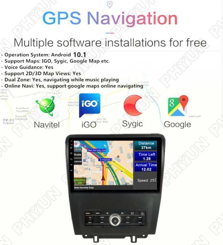 auto WiFi Stereo 2010-14 for Ford for Mustang 10.1 Radio Navigation Bluetooth FM