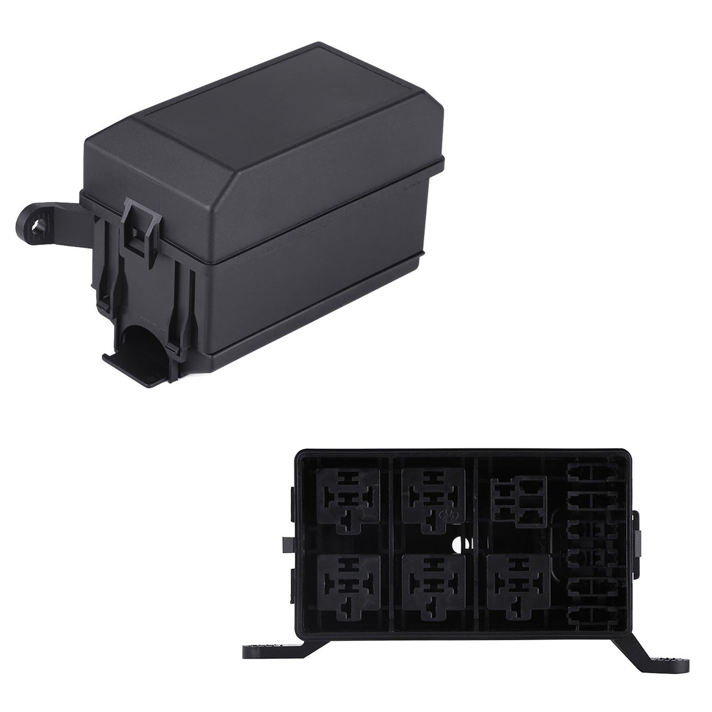 6-Way Auto Waterproof Relay Holder Box Socket Relay Box Block For Auto Car