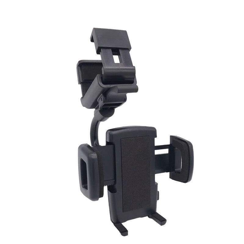 CarMount Phone Holder Adjustable Stand Rearview Mirror Clip Mount Bracket Cradle