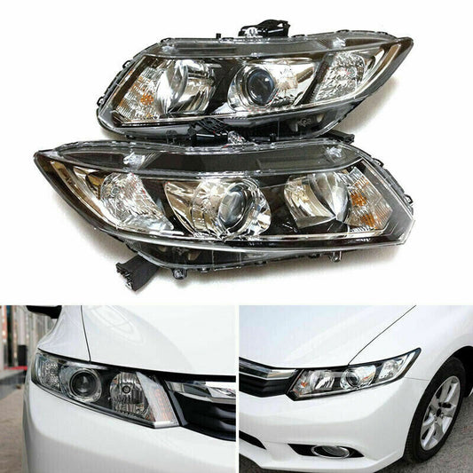 for Honda for Civic 2012-2015 Factory Style Front Halogen Lamp Headlights Assembly2