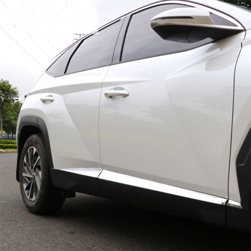 for Hyundai for Tucson 2022-2023 Chrome ABS Side Door Body Molding Strip Trim Kit 6x