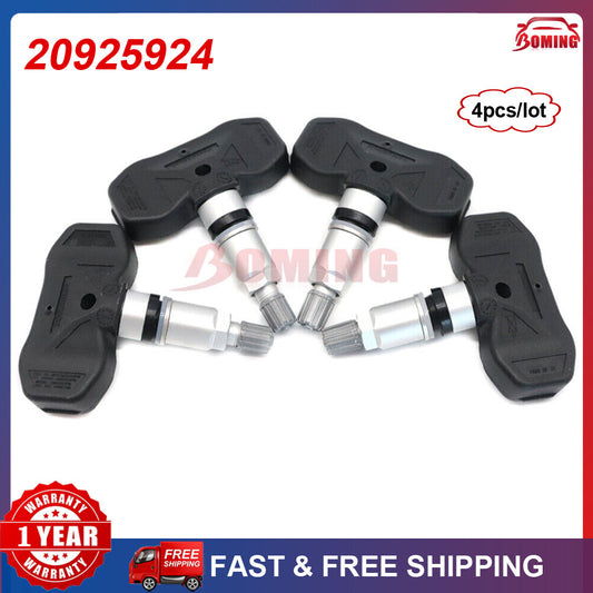 4-pack of new tire pressure sensors 20925924 suitable for Chevrolet for GMC , for Buick for Saturn , and for Cadillac .