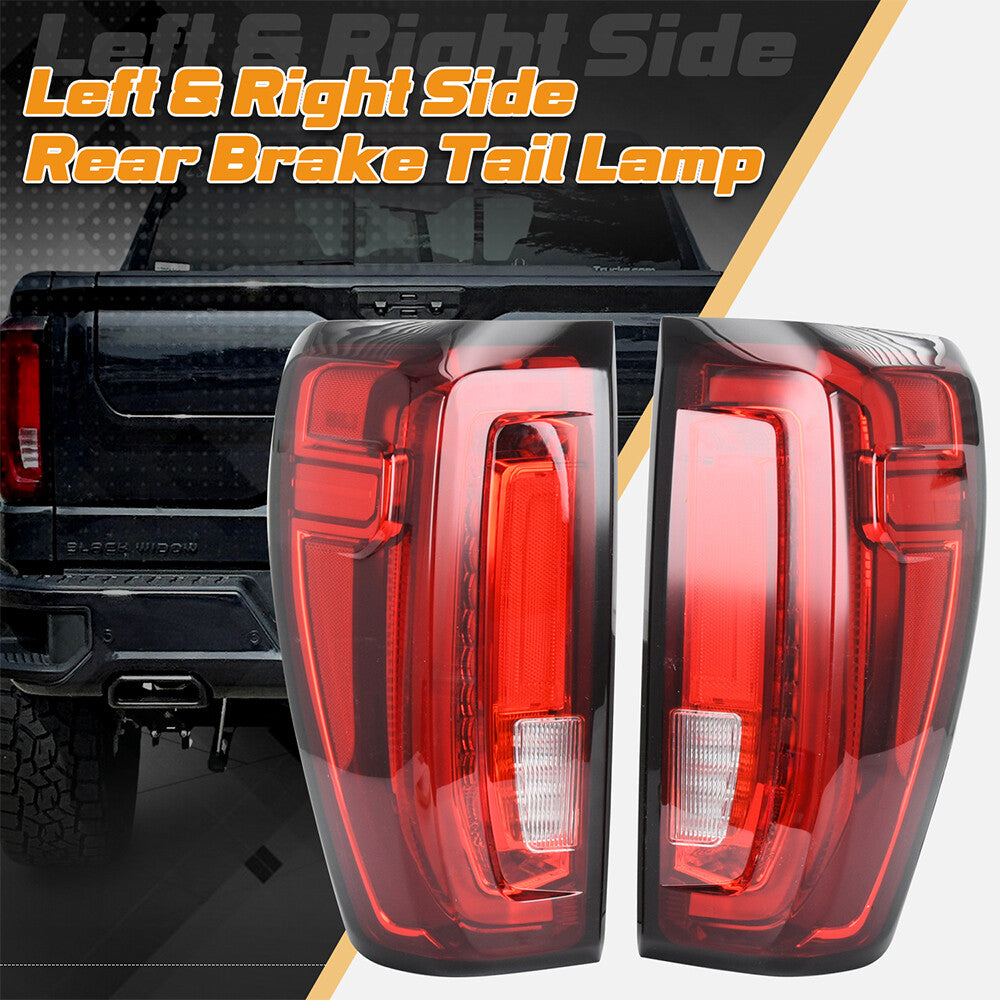 Left + Right Side LED Tail Light For 2019-2023 for GMC for Sierra Rear Brake Taillamp