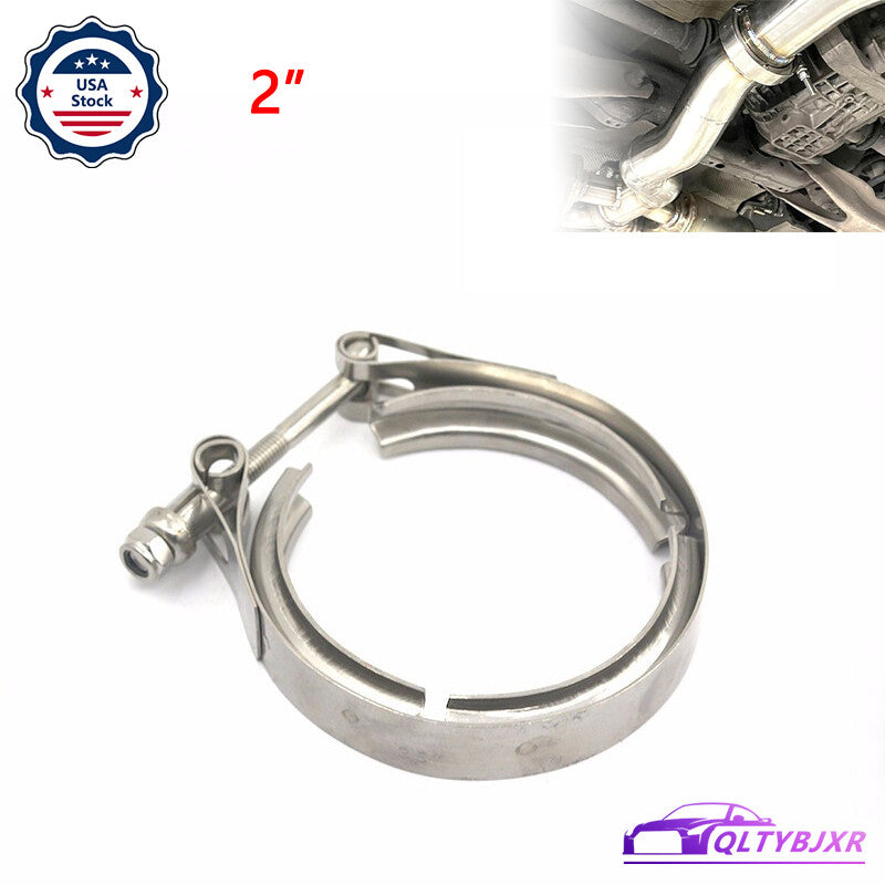 2 Inch V-Band Clamp Stainless Steel Universal for Muffler Turbo Exhaust Downpipe