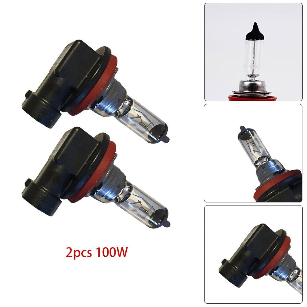 2pcs H11 12V 100W Super Bright Ultra White Fog Halogen Bulb Car Head Light Lamp
