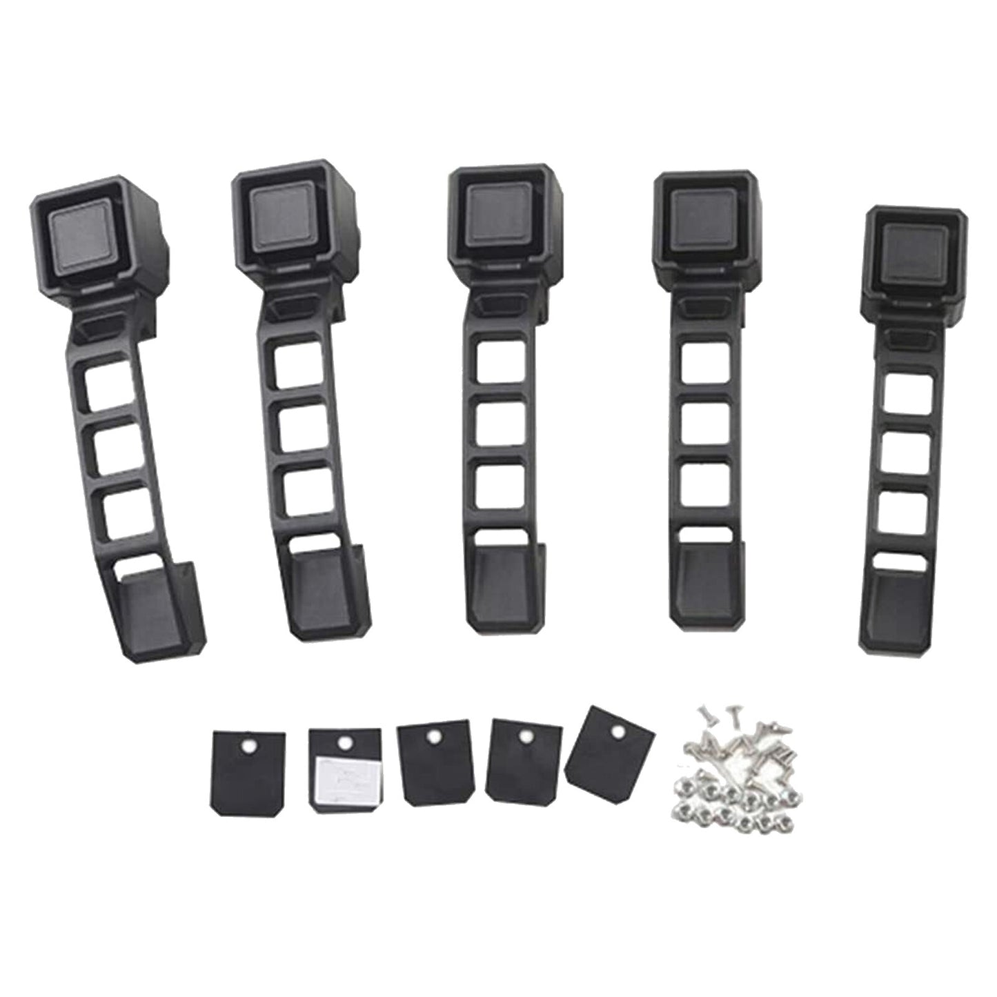 For 07-18 for Jeep for Wrangler JK 4 Door 5PCS Black Door Handle Tailgate Handle AT