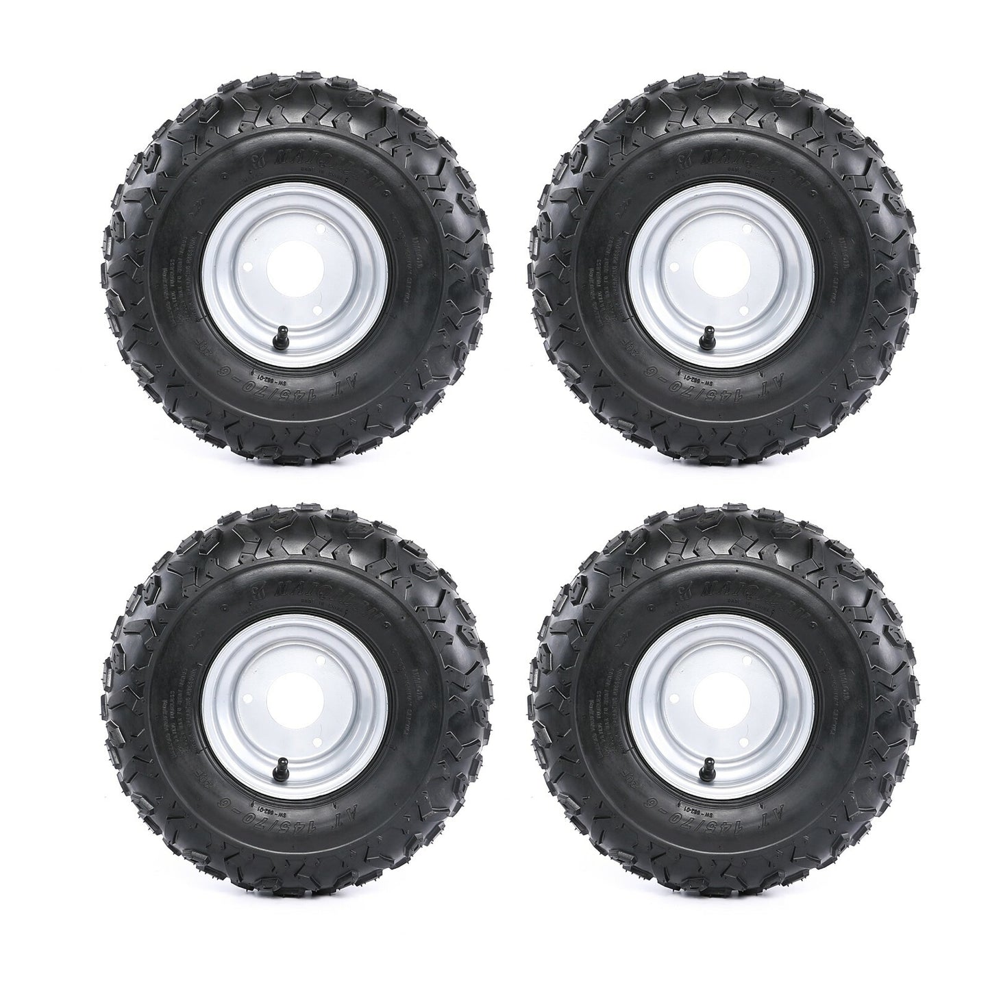 4-piece set of 6-inch wheels, 145/70-6 rims, 3 bolts, 145x70-6 all-terrain vehicle, four-wheel go-kart.