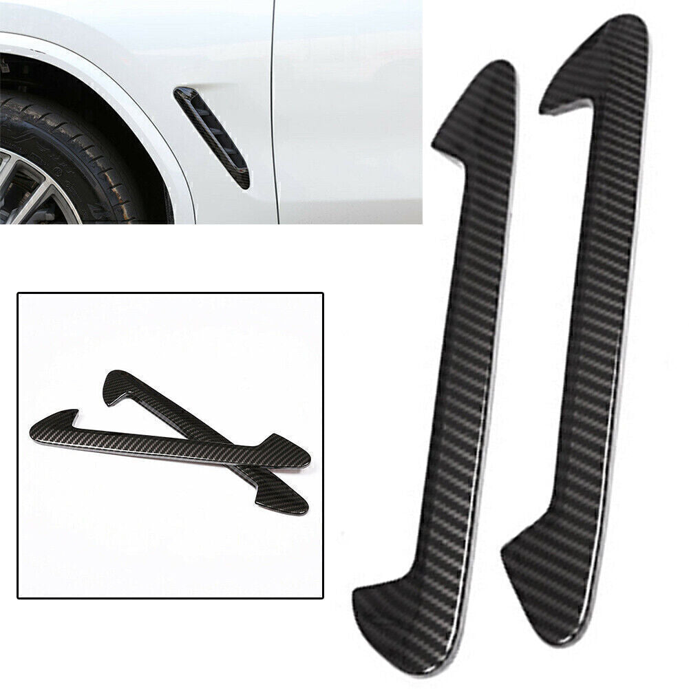 Side Marker Fender Air wing Vent Cover Fit for BMW X3 G01 X4 G02 18-20 Carbon Fiber