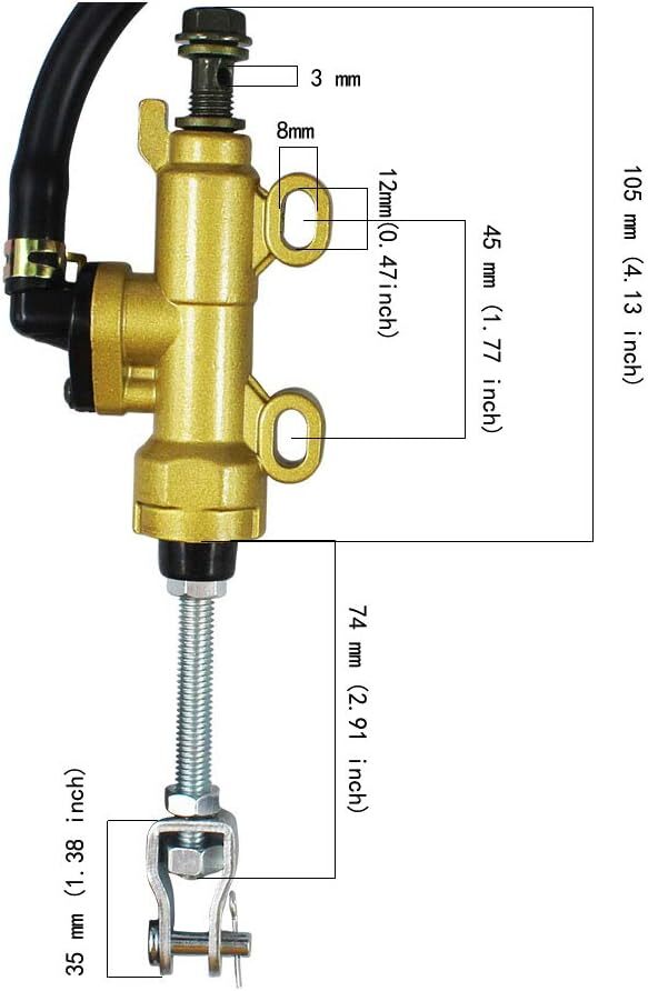 Rear Brake Master Cylinder for Suzuki GSXR 600 750 Yerf Dog 150cc American