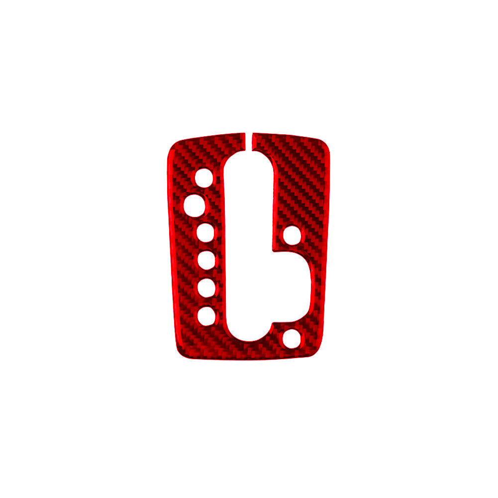 2Pcs Red Carbon Fiber Automatic Gear Shifter Panel Trim for Audi for A4 S4 2005-2008