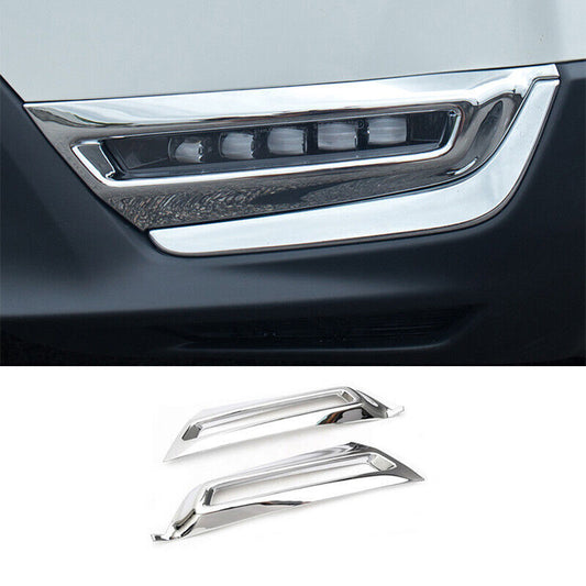 Chrome Front Fog Light Lamp Cover Trim ABS Fit for Honda CRV CR-V 2017 2018-2021