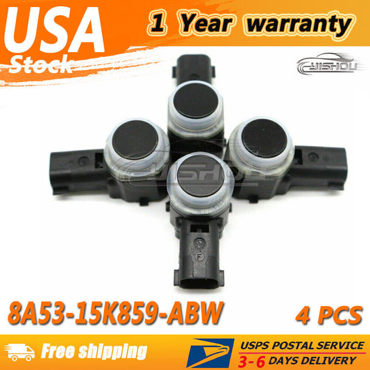 4PCS 8A53-15K859-ABW Bumper Parking PDC Aid Sensor for Ford Focus Explorer New