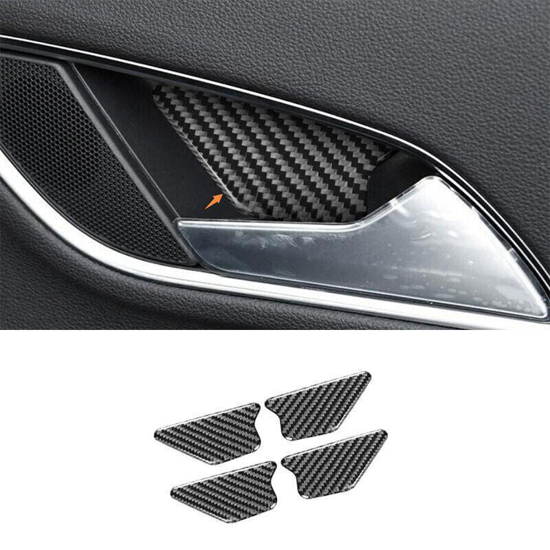 Fit for Audi Q3 2015-18 Real Carbon Fiber Inner Door Bowl Sticker Cover Trim 4P