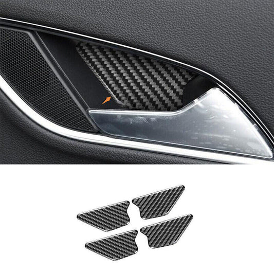Fit for Audi Q3 2015-18 Real Carbon Fiber Inner Door Bowl Sticker Cover Trim 4P