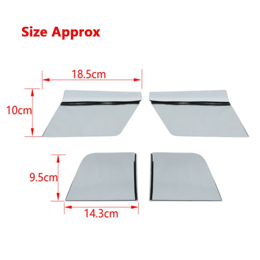 4PCS Chrome Front Rear Inner Door Panel Cover Trim for Ford F150 2021 2022 2023