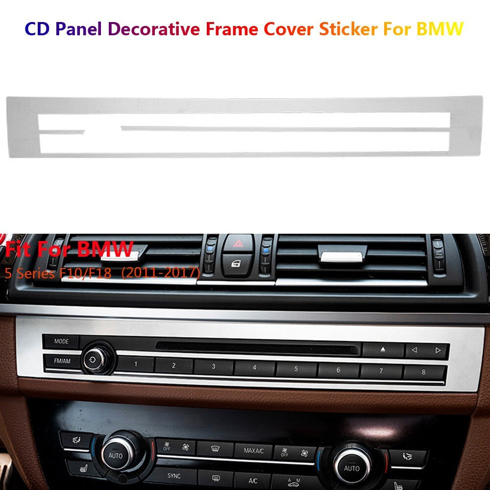 Stainless for BMW 5 Series F10 F11 Car Center Console CD Panel Cover Trim Strips