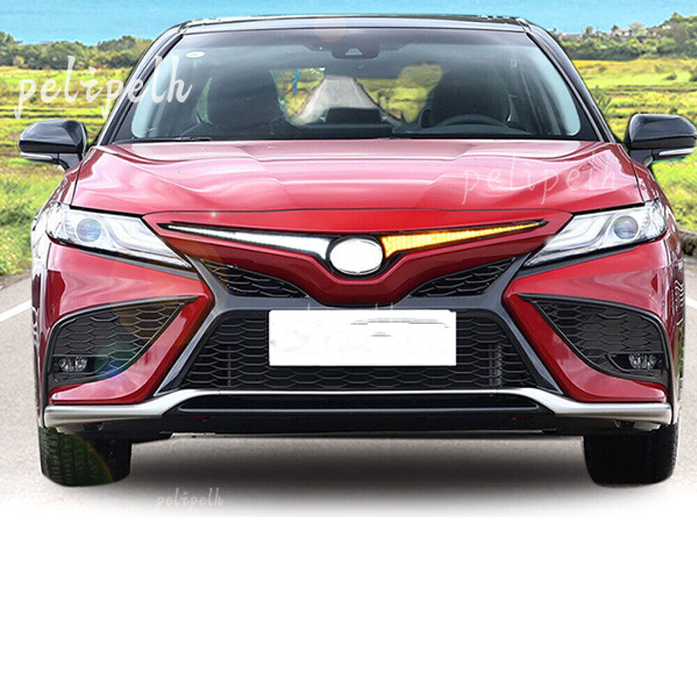 for Toyota for Camry 2018-23 White/Amber Front Grille LED Daytime Running Turn Light