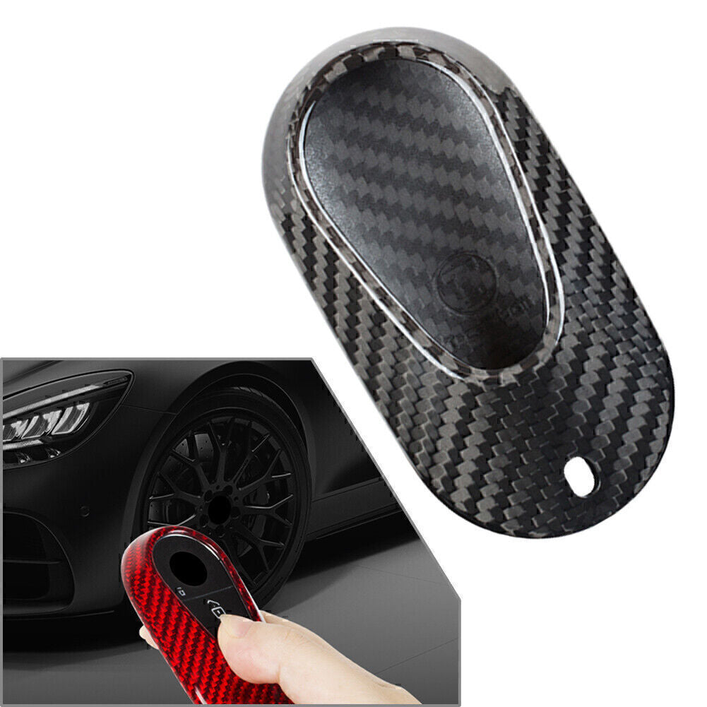 Carbon Fiber Key Fob Case Cover for Mercedes-Benz S Class S400 S350l S450l 2021