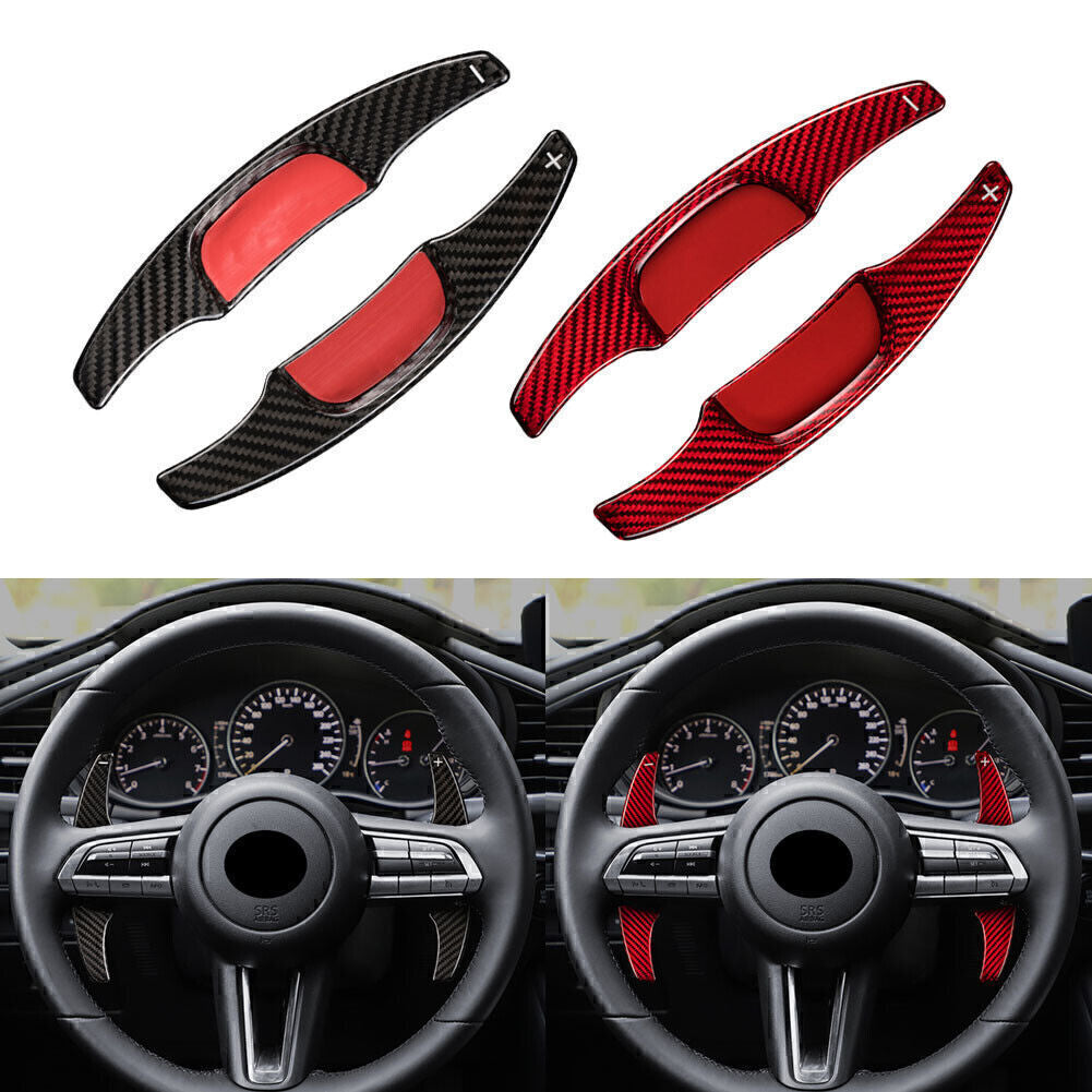 for Mazda 3 2020-2021 Pair Carbon Fiber Auto Steering Wheel Shift Paddle