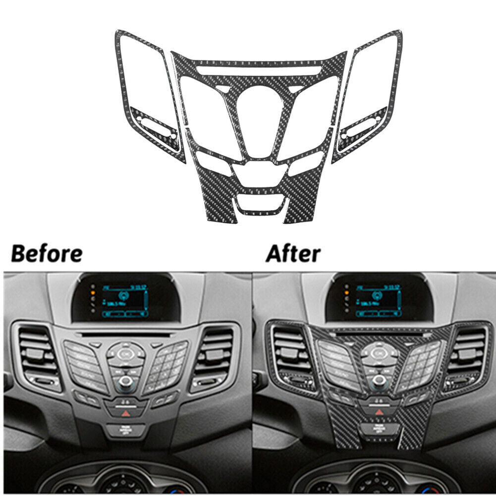 Carbon Fiber Full Set Interior Cover Trim Kit for Ford Fiesta 2011-2015