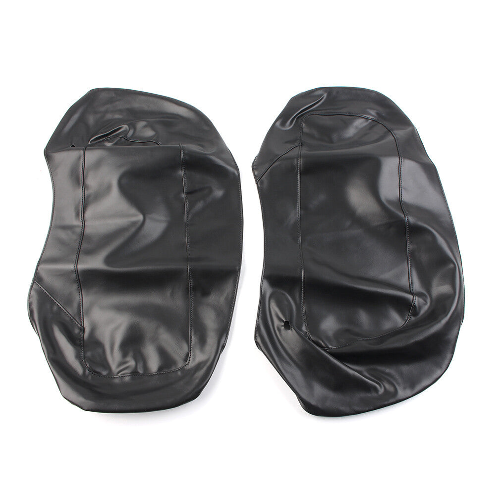 Saddlebag Speaker Lid Covers Plain PU Leather Fit for Harley Touring FLH FLT 2014-UP