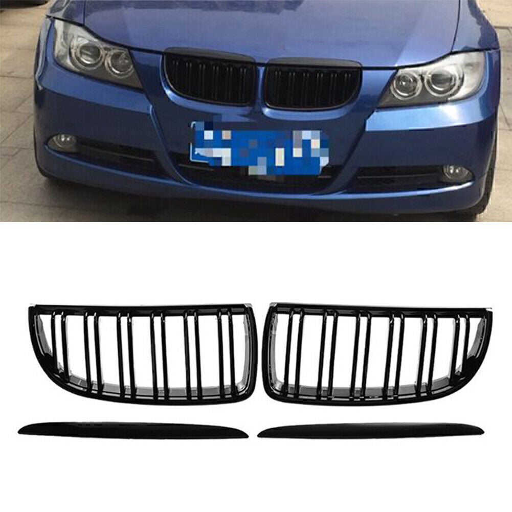 Upper Bumper Grill Mesh Grille Fit for BMW E90 E91 2005-2008 51137120008 51137120007